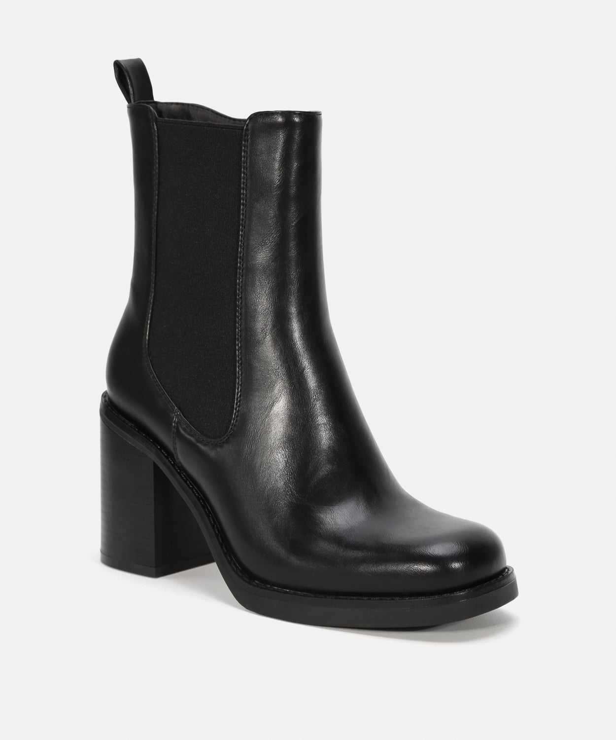 Botines negros tac&oacute;n chelsea image number null